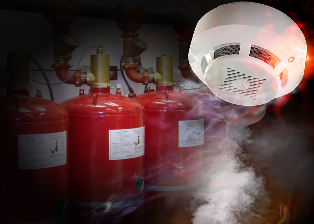 Sistema de deteccion automática, extincion con gas FM 200